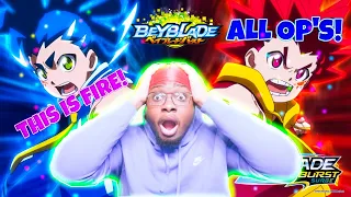 First Time Reacting to All Beyblade Burst All Full Theme Songs Openings Season 1-6. Blind Reaction!