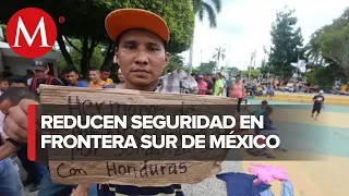 Disminuye seguridad en frontera sur de México por repliegue de caravana migrante