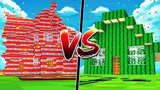 TNT MINECRAFT HOUSE VS CACTUS MINECRAFT HOUSE!