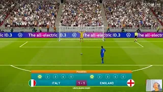 FINAL Euro 2020 | Penalty Shootout | ITALY vs ENGLAND | Wembley London  eFootball | PES 2021