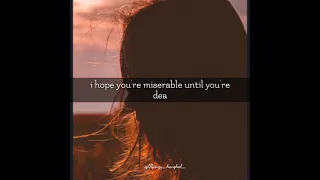 Nessa Barrett- i hope you are miserable until you're dead | lyrics video | whatsapp status