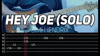 Jimi Hendrix - Hey Joe solo (slow with TAB)