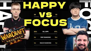 Happy vs Focus - W3Champions Season 9 Finals - Losers Round 3 bo3 - Warcraft 3