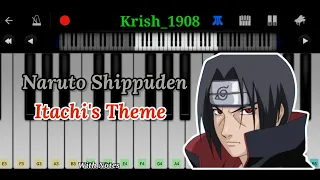 Naruto Shippūden OST - Senya (Itachi's Theme) with Notes | Easy Piano Tutorial | Krish_1908