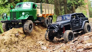 Водитель ЗИС 151 верил в 6х6, но JEEP 4X4 показал как НУЖНО ЕЗДИТЬ на оффроад! ... RC OFFroad 4x4