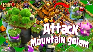 Mountain Golem Attacks Clan Capital in (Clash of Clans) | Level 2 Mountain Golem DESTROYS District!