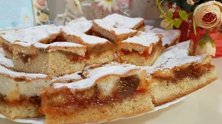 Prăjitură de Casă fără Unt sau Untură | Prajitura cu Smochine și gem de caise făcut de Bunica 🍑