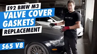 DIY E92 BMW M3 Valve Cover gaskets replacement S65 V8