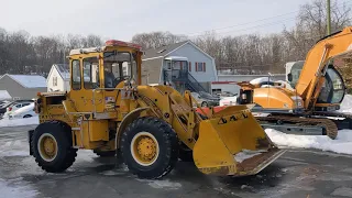 Nick Contelmo putting away his 1965 Cat 950 Loader