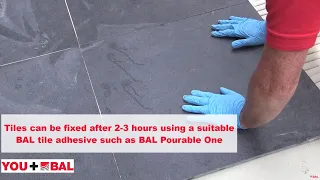 How to lay porcelain tiles onto a concrete patio