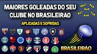 A maior GOLEADA APLICADA E SOFRIDA pelo seu clube, no CAMPEONATO BRASILEIRO