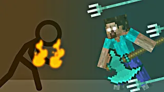 the chosen one vs herobrine || (Stick Nodes)