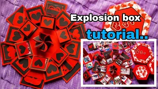 how to make Explosion box | hexagon Explosion box | Explosion box tutorial | Exploding box |