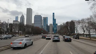 Driving to and through Downtown Chicago, the Stevenson Expressway to Lake Shore Drive