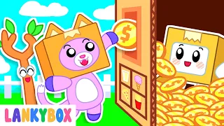 LankyBox Makes Pretend DIY Vending Machine for Kids! | LankyBox Channel Kids Cartoon