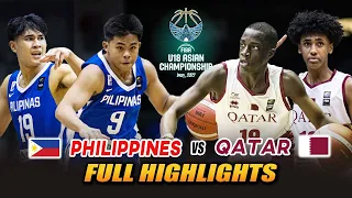 PHILIPPINES vs QATAR "FULL HIGHLIGHTS" | AUG 22, 2022 | FIBA U18 ASIAN CHAMPIONSHIP