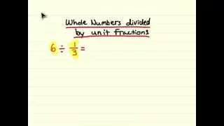 Dividing Whole Numbers by Unit Fractions