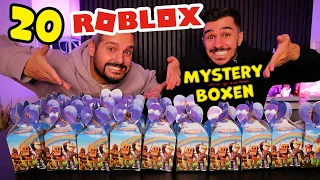 Wir öffnen 20 ROBLOX MYSTERY BOXEN in Real Life! Challenge mit Kaan & Claudio!