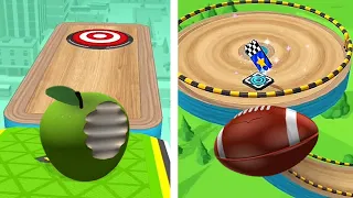Apple Ball vs Rugby Ball, Who is faster? Going Balls - Speedrun Gameplay Level 198