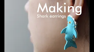 Making a shark earrings - Leather Pattern