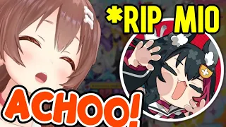 Korone Unleashes a Massive Sneeze, Almost Kills Mio [Hololive]