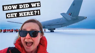 Arriving in ANTARCTICA on a Military Plane