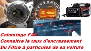 Colmatage FAP connaitre le taux d'encrassement du Filtre à particule de sa voiture icarsoft cr max