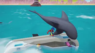 Shark TAMER!! Gang Beasts!!!