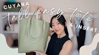 CUYANA TALL EASY TOTE & INSERT | what fits inside, mod shots, quality review