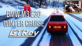 BMW M3 E30 Winter cruise - Forza Horizon 4 - Thrustmaster T300 - 4K Gameplay