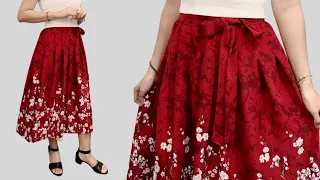 🌹No zipper - Sewing a beautiful skirt, easy for beginners