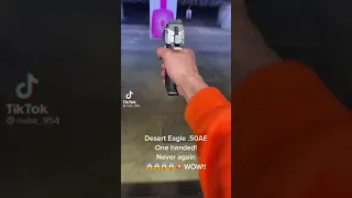 Shooting a Desert Eagle one handed 💥😯