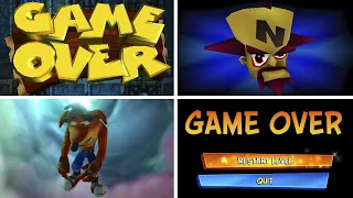 Evolution of Crash Bandicoot Game Over Screens (1996-2021)