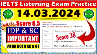 IELTS LISTENING PRACTICE TEST 2024 WITH ANSWERS | 14.03.2024