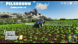 Sheep care, doing contract work, spreading fertilizer | Felsbrunn | FS19 Multiplayer | Timelapse #4