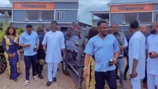 Zubby Micheal, Jnr Pope Gets Surprised As Mercy Johnson Husband Storm Movie Set Surprised Wife