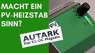 AUSWERTUNG: MACHT EIN HEIZSTAB SINN?