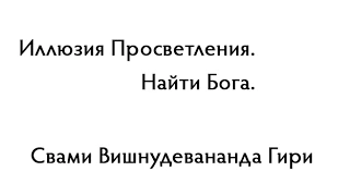 Иллюзия Просветления. Найти Бога. Свами Вишнудевананда Гири