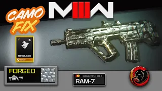 COD MW3 How To Unlock Forged Camo For RAM-7 (Not Working?? - BUGGED)