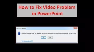 Resolved how to insert Video or play the video PowerPoint 2010 2013 2016