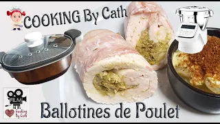 Ballotine de poulet et Cuisson sur 3 niveaux avec le Cuiseur vapeur du Companion Moulinex