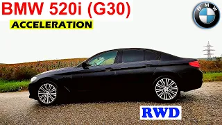 BMW 520i G30 acceleration (0-100, 1/4 mile) with GPS results | 2020 | pre-facelift | RWD