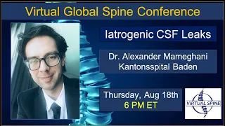 "Iatrogenic Cerebro Spinal Fluid Leaks" With Dr.Alexander Mameghani. Aug.18.2022.