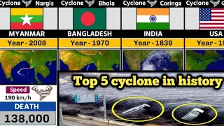 Top 5 Deadliest Tropical Cyclones in World History } Pahari Boy | Biparjoy cyclone