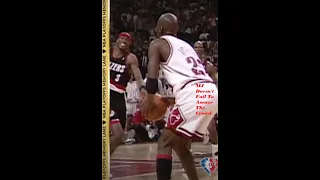 1992 NBA Finals Game 1: Michael Jordan Makes A 3 Pointer With The Hand In The Face By Cliff Robinson