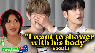 Reacting to TXT are NOT dirty minded...(but Soobin isn't helping) 😂😂 Movie HMUA Reacts