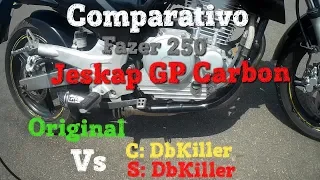 Comparativo: Escapamento Jeskap GP Carbon Vs Original Fazer 250