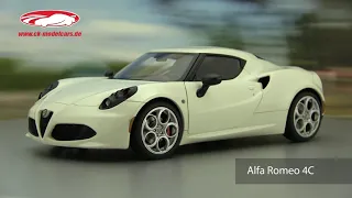 ck-modelcars-video: Alfa Romeo 4C Baujahr 2013 creme weiß AUTOart