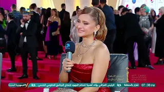 السوبر ستار نيللي كريم بفستان فريد ومختلف 😍🔥 تتحدث عن كواليس مهرجان القاهرة السينمائي 👇