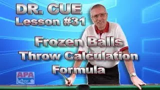 APA Dr. Cue Instruction - Dr. Cue Pool Lesson 31: Special Formula for Throw Calculations